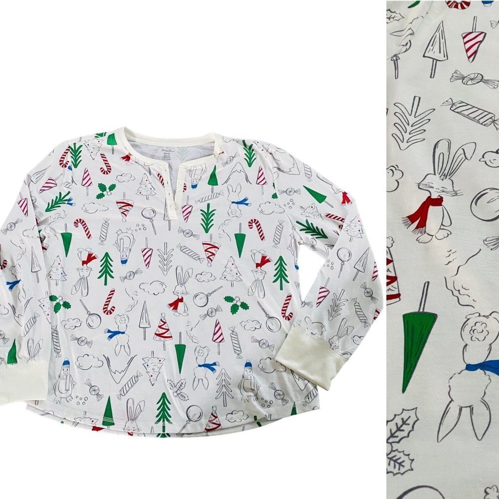 NEW Sunday Brunch COLOR ME Holiday PJ Top